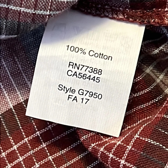 MADEWELL Red Plaid All Day Wear Button Down V Neck Blouse - Picture 9 of 12